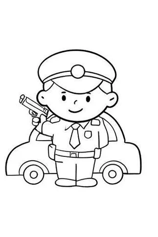 特警防暴车简笔画_2