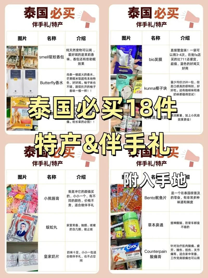 泰国游玩买什么-泰国游玩购物攻略