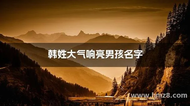 韩姓男孩起名_1