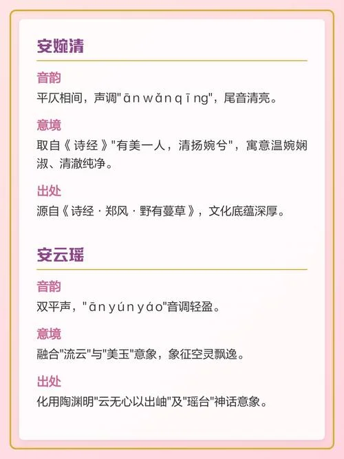 安姓女孩起名大全_2
