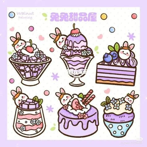 甜品简笔画图片大全_2