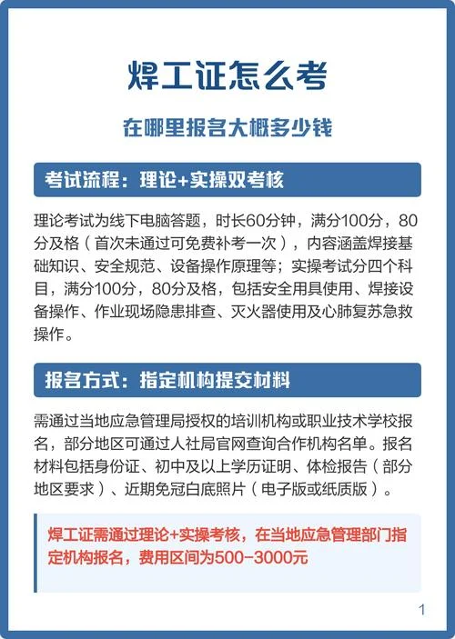 电焊证报名多少钱_2