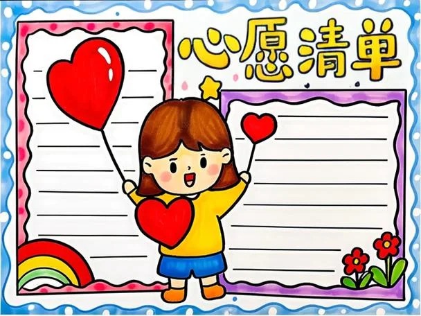 心愿心语手抄报_1