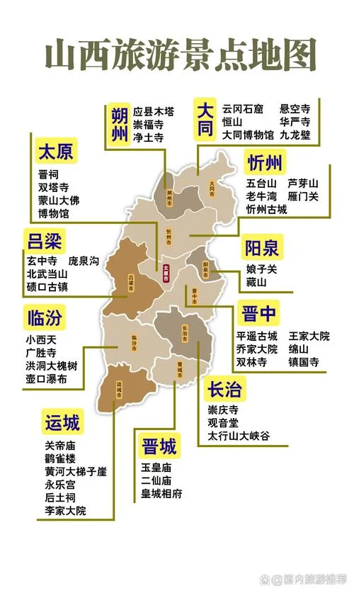 太原景点地图-太原旅游地图