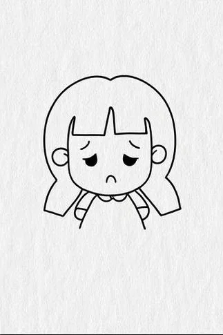 难过的表情包简笔画_2
