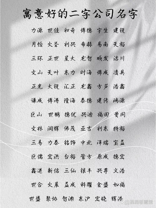 公司起名什么字好-公司起名选字指南
