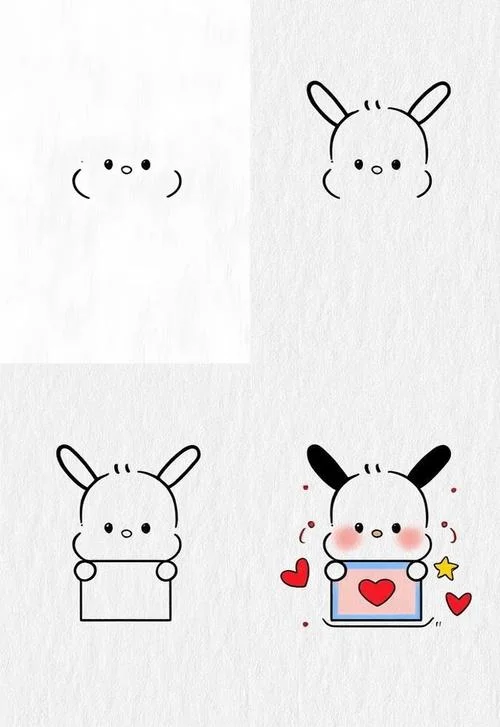 可爱手绘简笔画贺卡_1