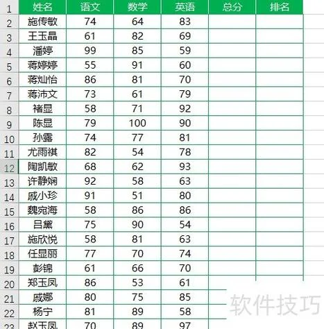 考试成绩分析excel_1