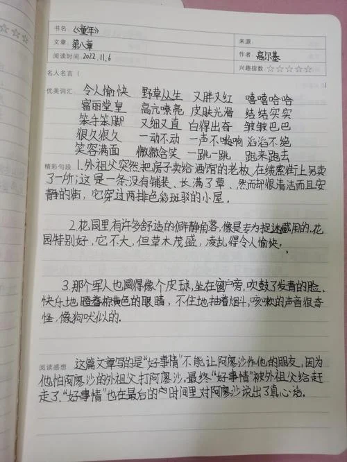 读书笔记摘抄感悟童年-读书笔记感悟童年
