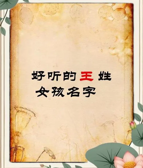 起名姓王女孩起名大全_1