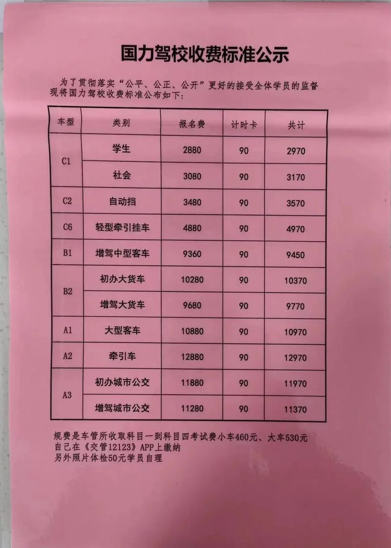 成都报考驾照多少钱-成都报考驾照价格