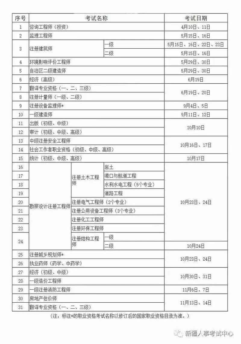 2021年二建考试日期_2