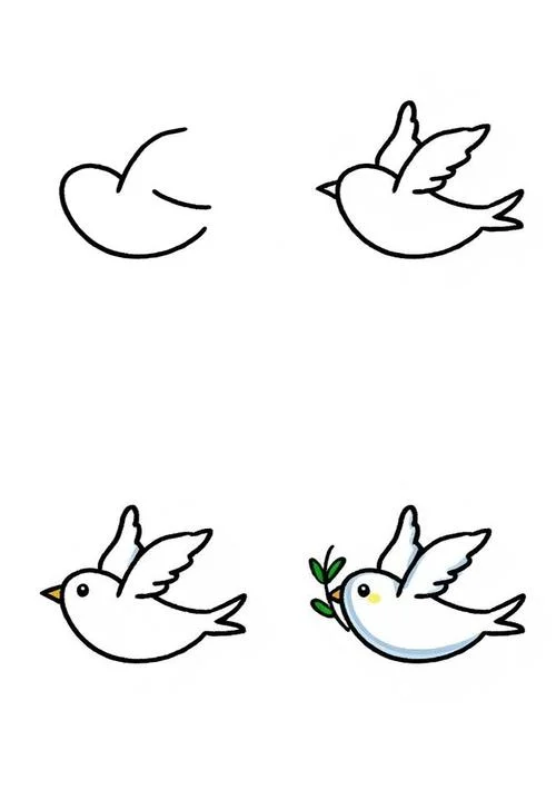 鸽子简笔画大全图片_1