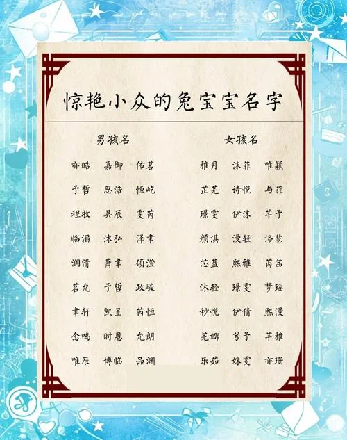 2023兔年宝宝起名_1