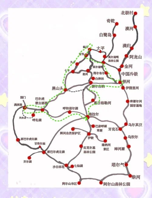 呼伦贝尔5日游路线图-呼伦贝尔5日行程