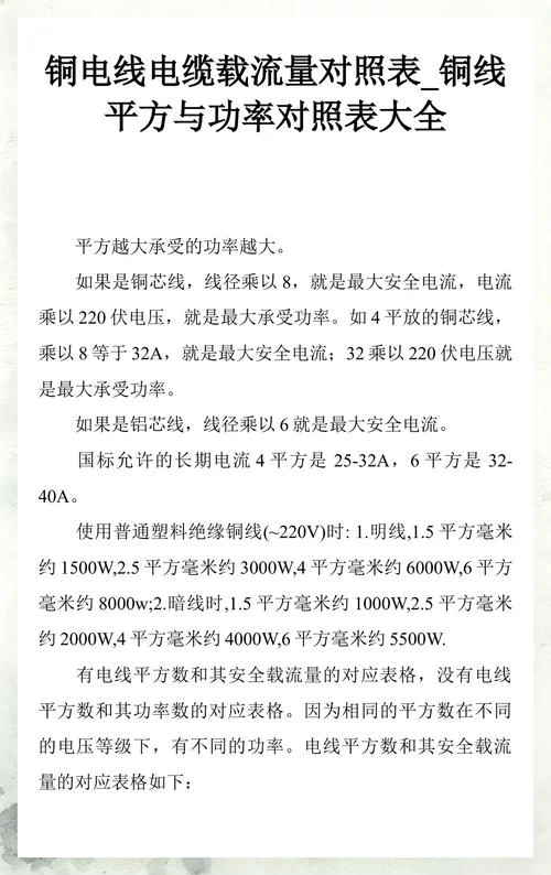 一平方电线能承受多少电流_1