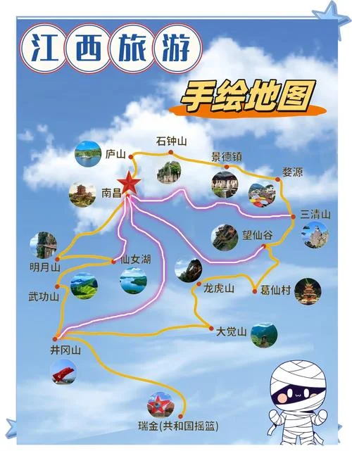 江西省景点地图-江西景点地图