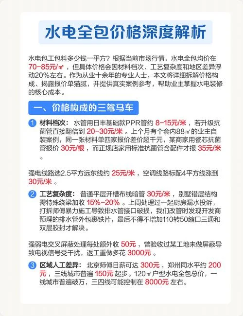工地水电包工多少钱一平方_2