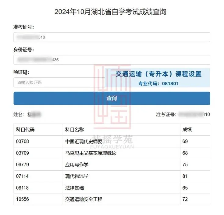 湖北自考网考成绩查询-湖北自考成绩查询