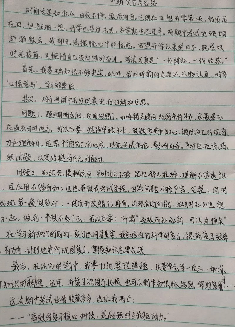 反思语文成绩500字-语文成绩反思 500 字