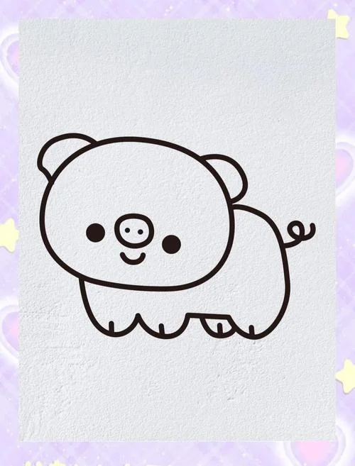 猪的画法简笔画小视频_2