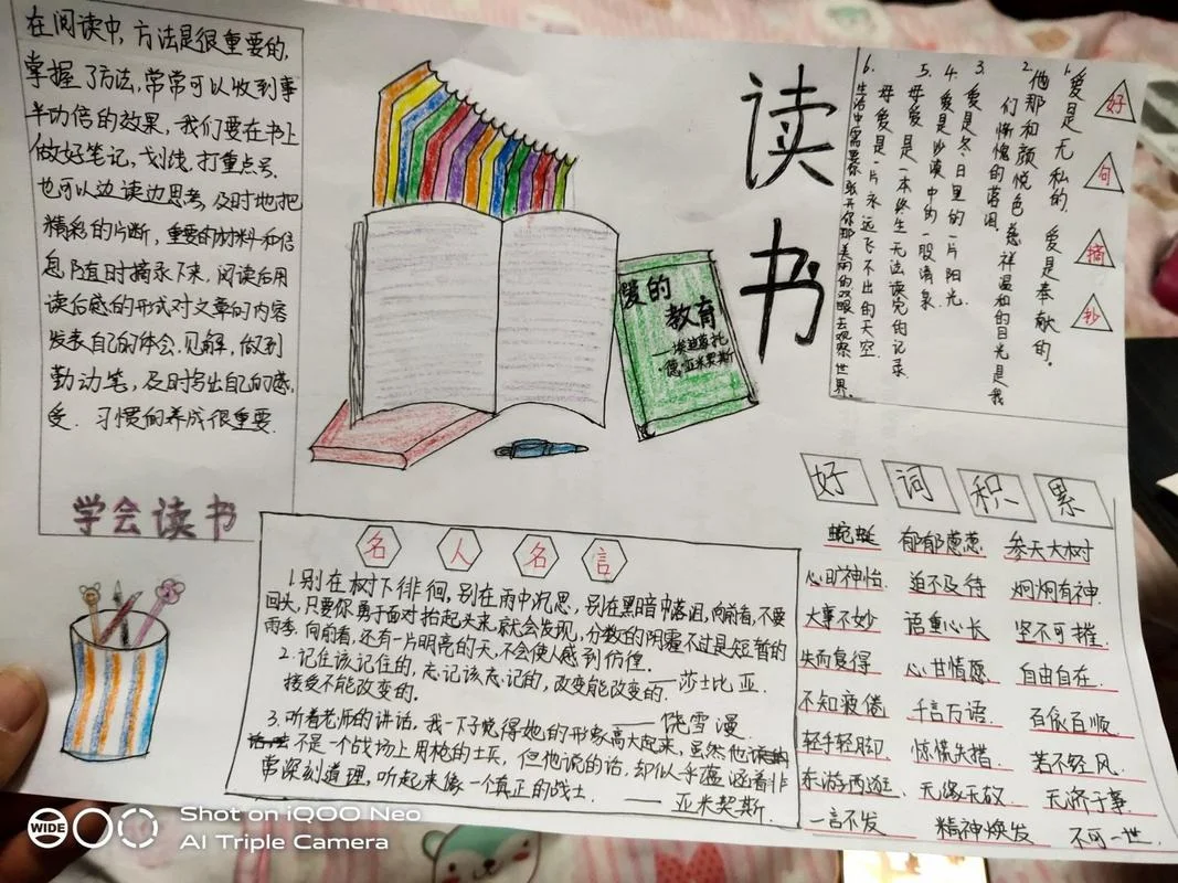 读书笔记手抄报 漂亮_1