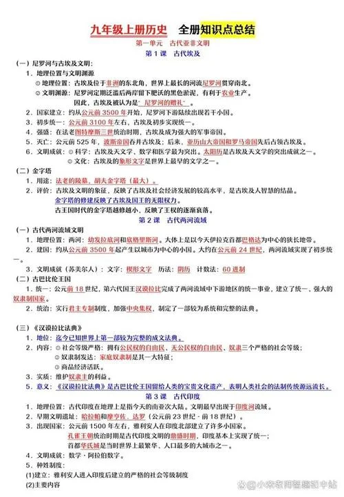 九年级上册历史顺口溜_2