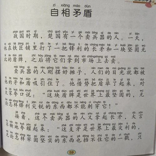 寓言故事自相矛盾的道理_1