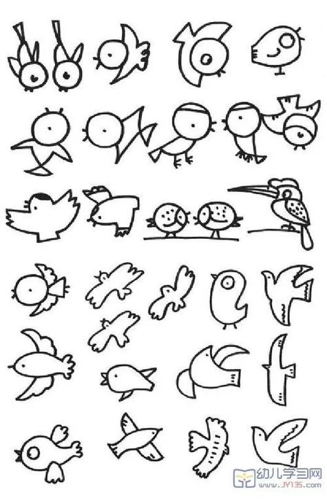 简笔画天空小鸟_1
