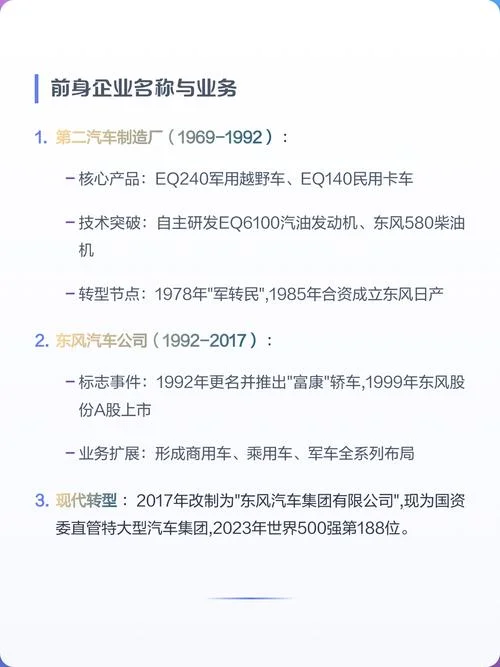 东风汽车历史-东风汽车发展历程