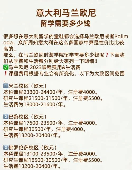 留学意大利一年花费_1