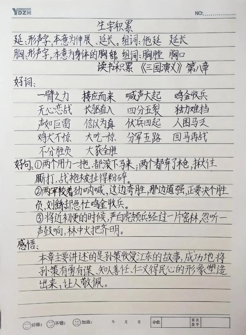 三国演义好词好句好段摘抄及感悟-三国好词好句摘抄感悟