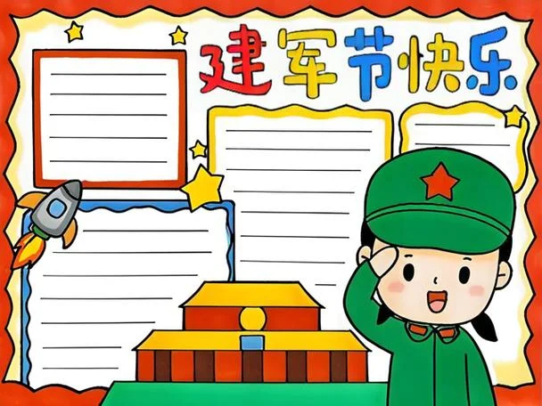 建军节的手抄报画_2