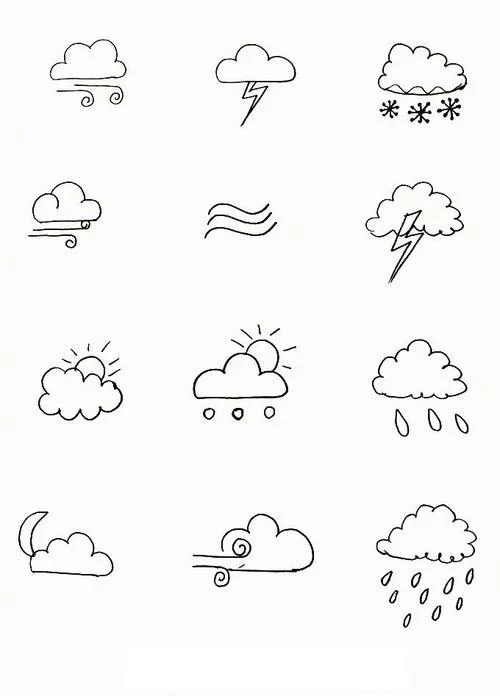 天气简笔画手帐_2