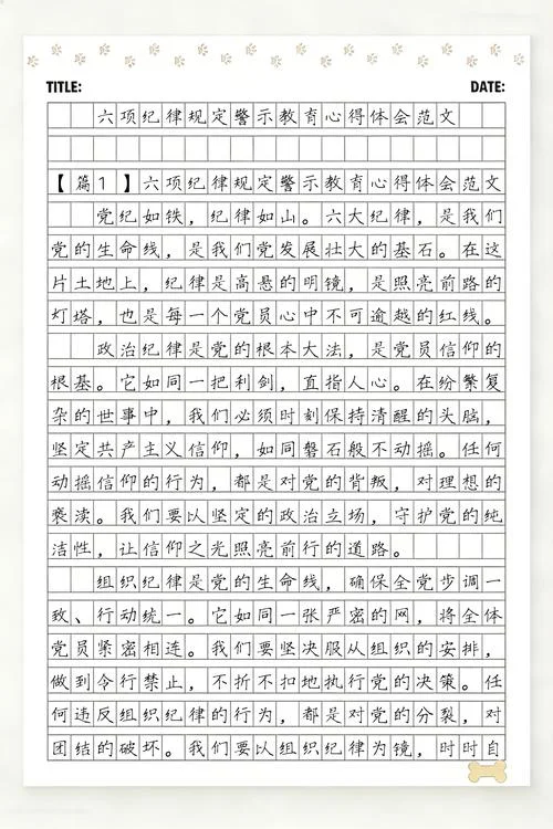 纪律教育学习活动心得体会-纪律教育心得感悟