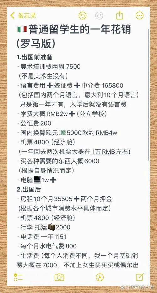 留学意大利一年花费-留学意大利一年花费