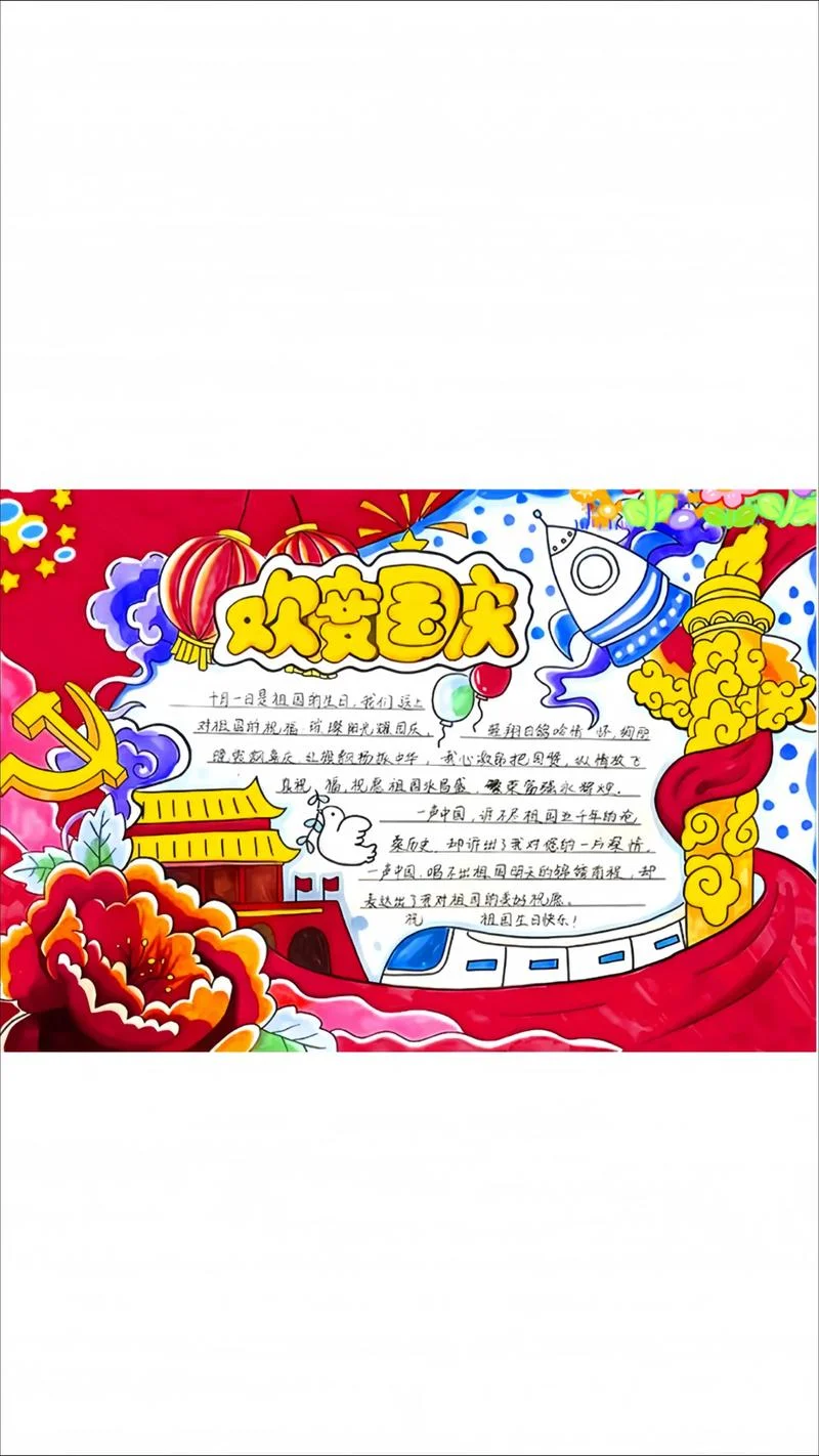 庆国庆手抄报简单内容_1