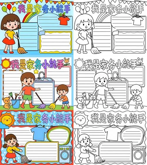 爱劳动手抄报模版_1