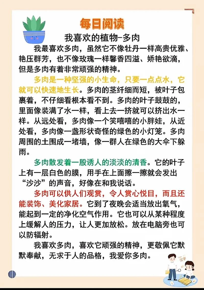 多肉植物写作文_2