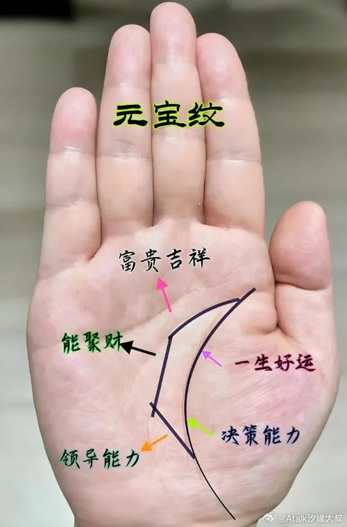 男人穿钱纹手相图片-男士手相纹图