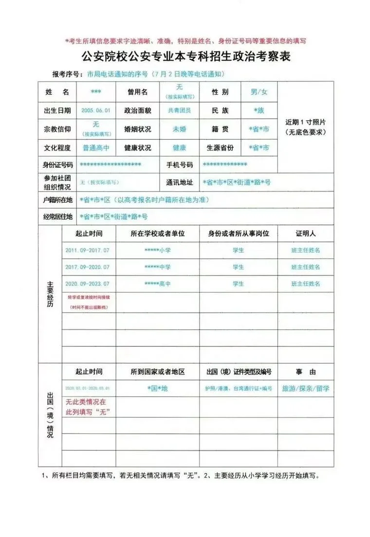 报考警察政审有哪些_1