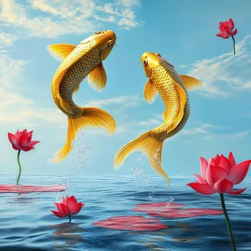 梦见水中有鱼-水中游鱼之梦