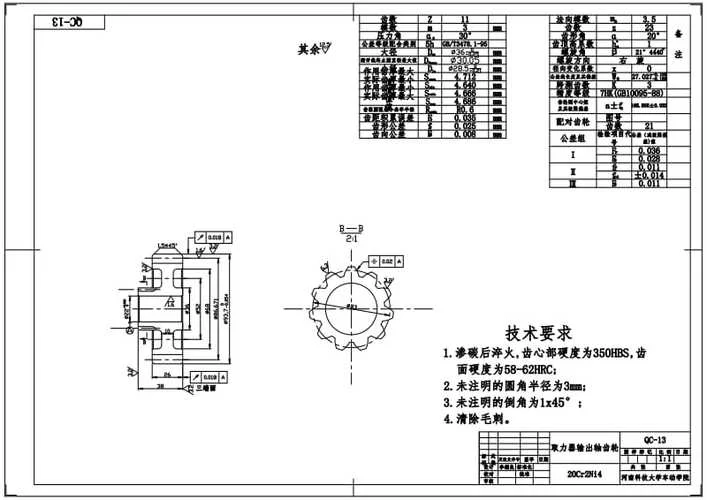 齿轮零件图技术要求_1