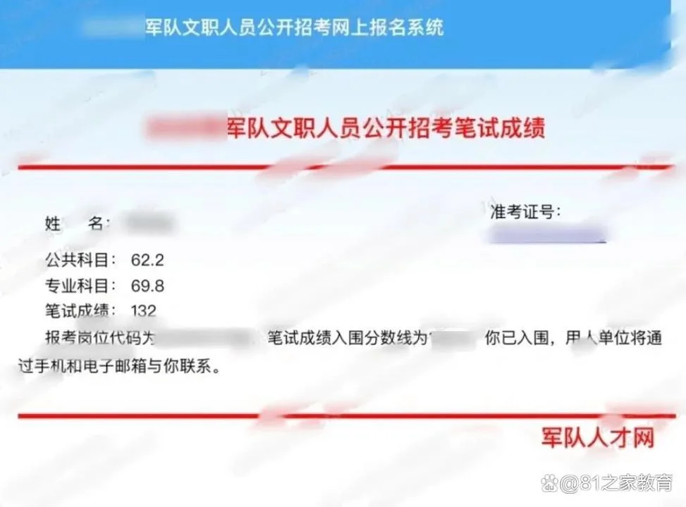 军队文职成绩发布_1
