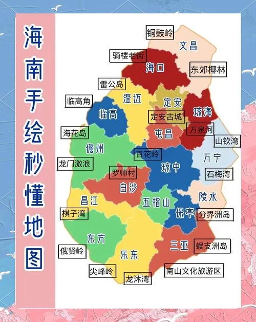 海南各旅游景点分布图_1