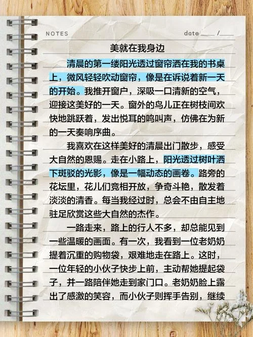 以身边的美写一篇作文_1