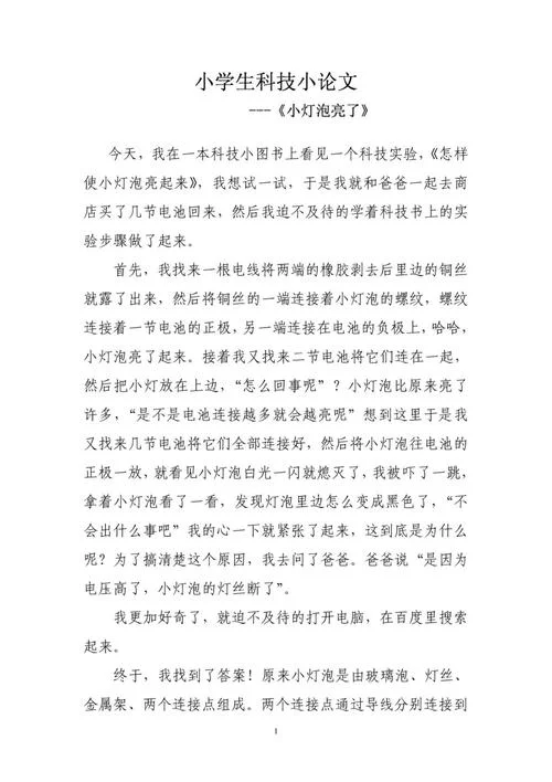 论文怎么写小学生400字_1