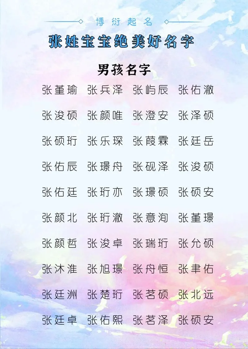 张姓双胞胎起名_2