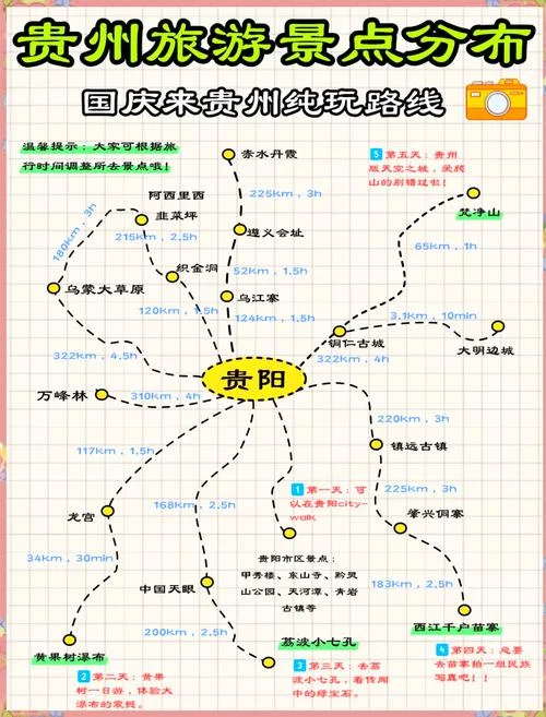 贵州十大旅游景点地图-贵州十大景点地图