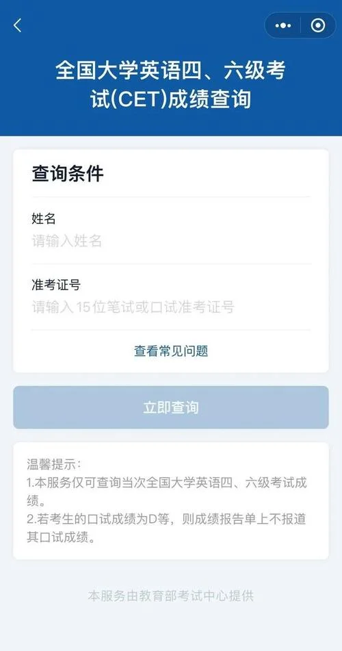 四级考试成绩查询方式_1